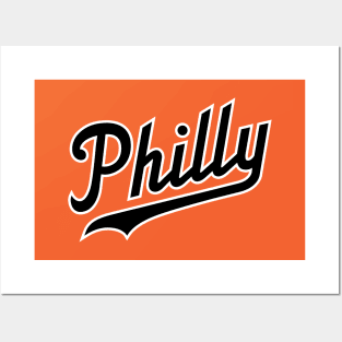 Philly Script - Orange Posters and Art